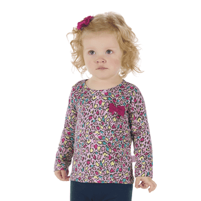Blusa Rotativo Rosa - Bebê Menina -Cotton Blusa Rosa - Bebê Menina - Cotton - Ref:34105-21-G