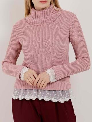 Blusão Tricot Feminino Rosa