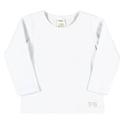 Blusas Branco Bebê Menina Cotton Ref:37106-3
