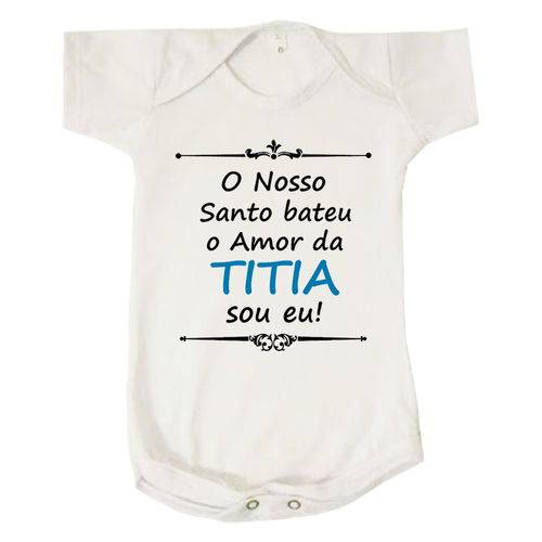 Body Bebê Infantil Amor da Titia Sou eu Presente para Nenem