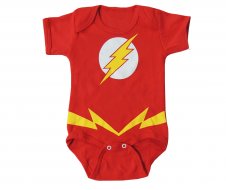 Body Bebê Manga Curta Super Heróis Flash | Doremi Bebê