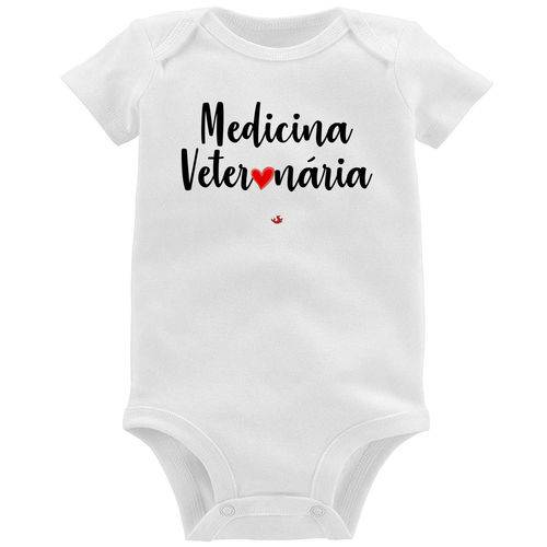Body Bebê Medicina Veterinária por Amor - Foca na Moda