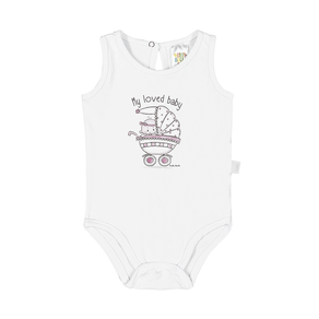Body Branco - Bebê Menina -Cotton Body Branco - Bebê Menina - Cotton - Ref:33600-3-M