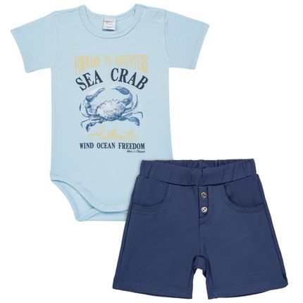 Body com Shorts em Viscomfort Ocean Spirit - Mini & Classic