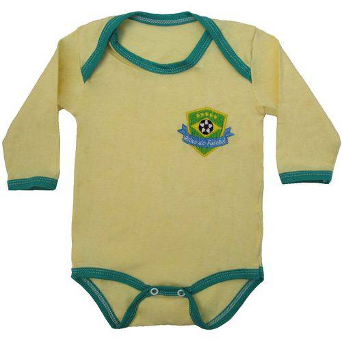 Body de Bebê Brasil Verde e Amarelo