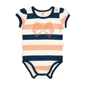 Body Feminino Bebê - Rotativo Laranja Ácido Body Laranja - Bebê Menina - Cotton - Ref:34501-474-P