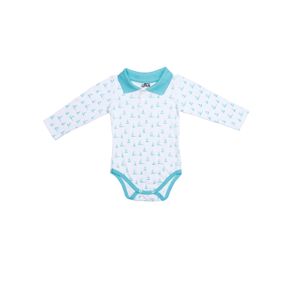 Body Flik Infantil para Bebê Menino - Branco/verde M