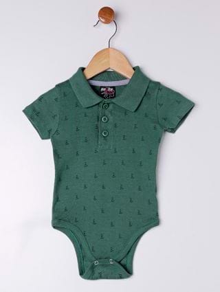 Body Infantil para Bebê Menino - Verde