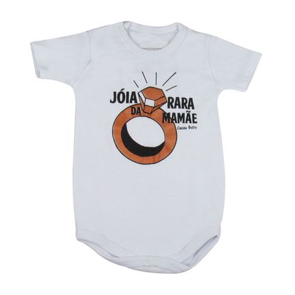 Body Jóia Rara - Branco - Cacau Baby-P