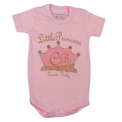 Body Little Princess - Rosa - Cacau Baby-GG