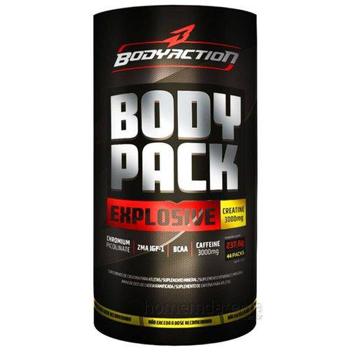 Body Pack Explosive - Chromium Picolinate - Zma - Bcaa - Cafeine - 44 Packs - Bodyaction