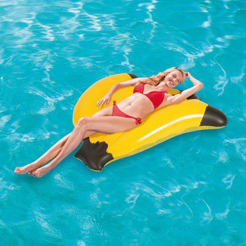 Boia Banana Inflável Flutuante 1,39m X 1,29m Bestway 43160