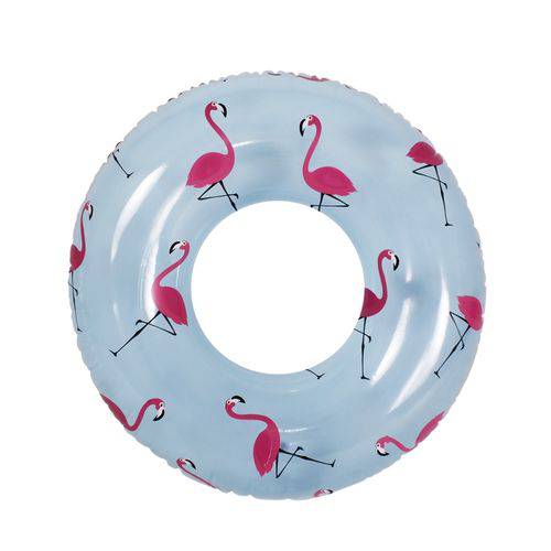 Boia Circular Anel Estampada Flamingo 108cm - Bel Lazer