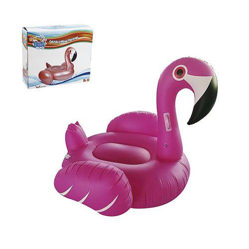 Boia Colchão Inflável Flamingo Gigante com Alças 140 X 132 Cm