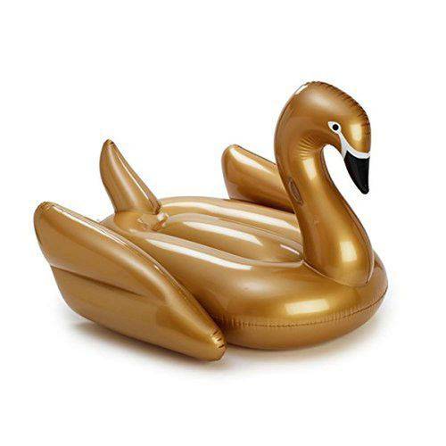 Boia de Cisne Dourado Gigante Inflável