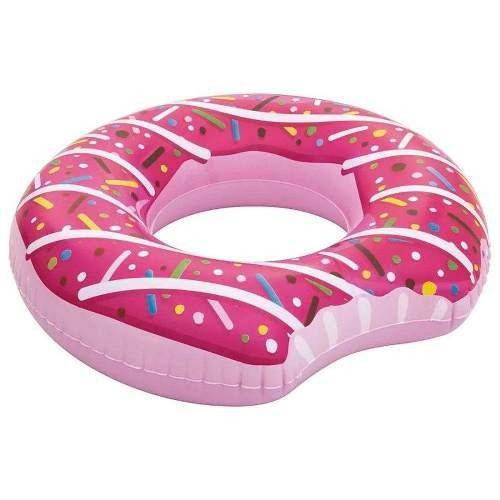 Boia Divertida Donuts Rosquinha Inflável Cintura Rosa
