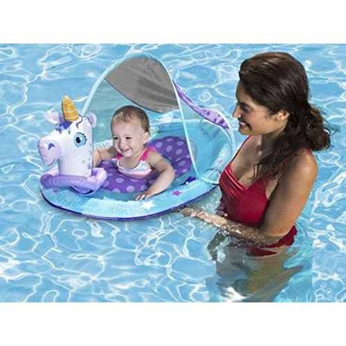 Boia Infantil Baby Bote Swimways Animal Friends C/ Cabaninha Cobertura Fps Uv50+