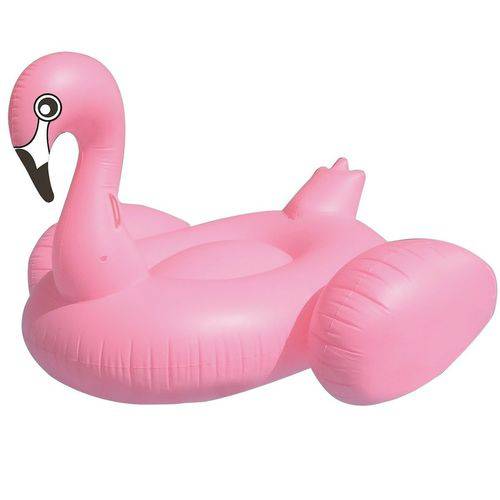 Boia Inflável Flamingo Gigante de Piscina Rosa 190 Cm