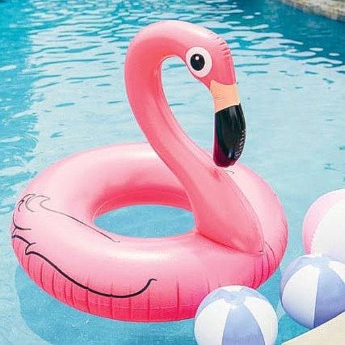Boia Inflável Piscina Especial Anel Flamingo Perolado