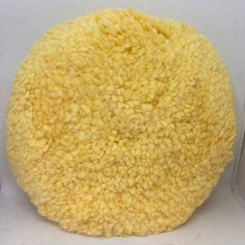 Boina de Lã Dupla Face Amarela Macia 8 Pol NSWAX