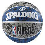 Bola de Basquete NBA Graffiti N7 Spalding - Amarelo/Cinza