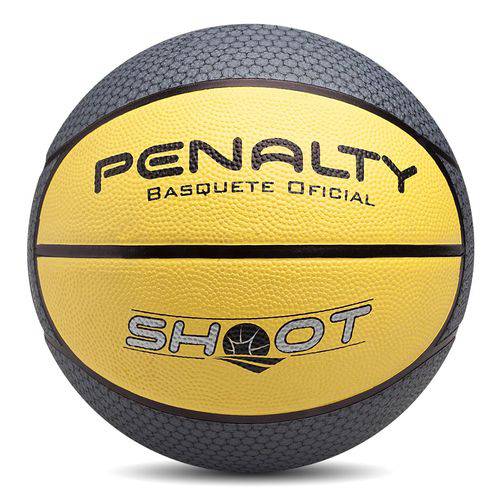 Bola de Basquete Oficial Shoot - Penalty - Cinza/Amarelo