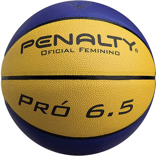 Bola de Basquete Pró 6.5 Oficial Feminino Amarelo e Azul - Penalty
