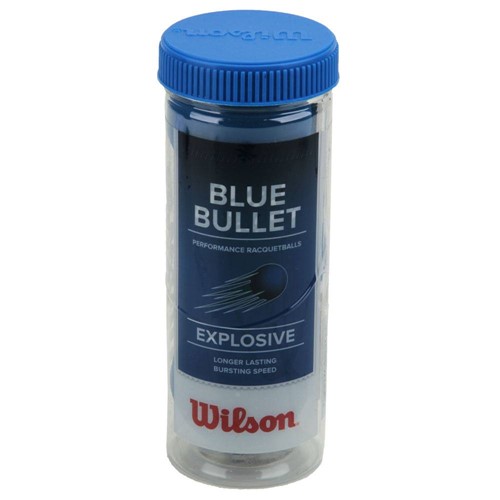 Bola de Frescobol Wilson Blue Bullet Tubo com 3 Unidades