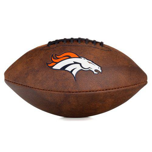 Bola de Futebol Americano Wilson Nfl Jr Throwback Team Logo Denver Broncos Marrom