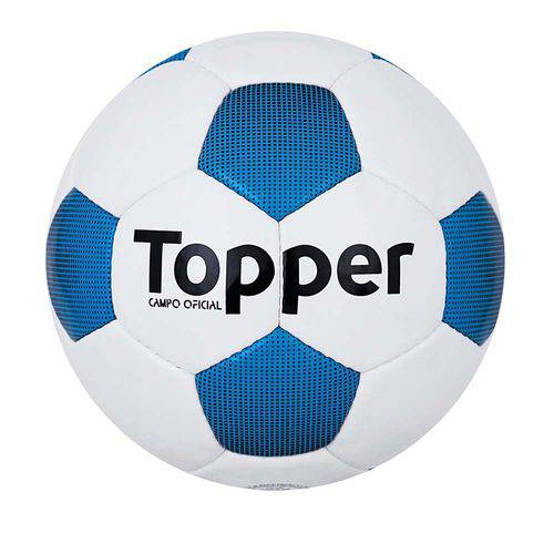 Bola de Futebol de Campo - Extreme 4 - Costurado - Branco/azul- Topper