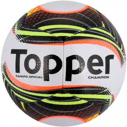 Bola de Futebol de Campo Topper Champion - Branco e Preto