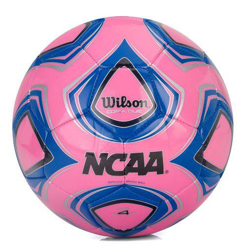 Bola de Futebol de Campo Wilson Copia Due Ncaa Replica Match Ball Rosa e Azul - Tamanho 4