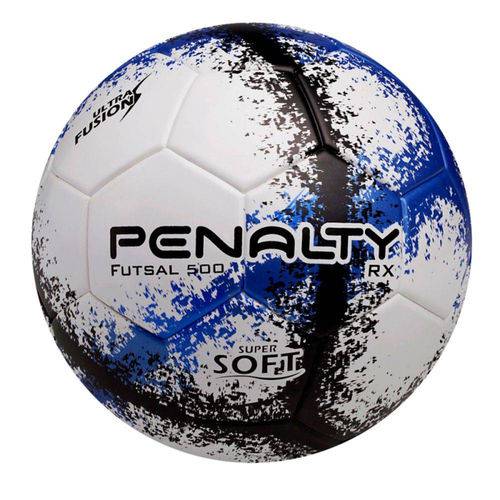 Bola de Futsal - Rx 500 R3 Viii - Branco, Azul e Preto - Penalty