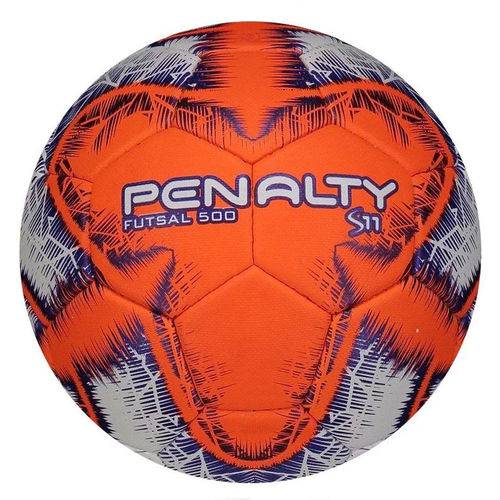 Bola de Futsal S11 - R6 Ix - Branca e Laranja - Penalty