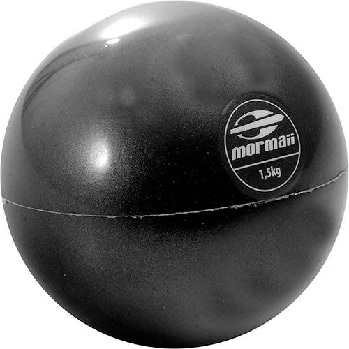 Bola de Ginástica Emborrachada Mormaii Fitness Toning Ball Preto 1,5kg