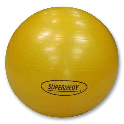 Bola de Ginastica Supermedy 55cm C/ Bomba para Inflar Amarela
