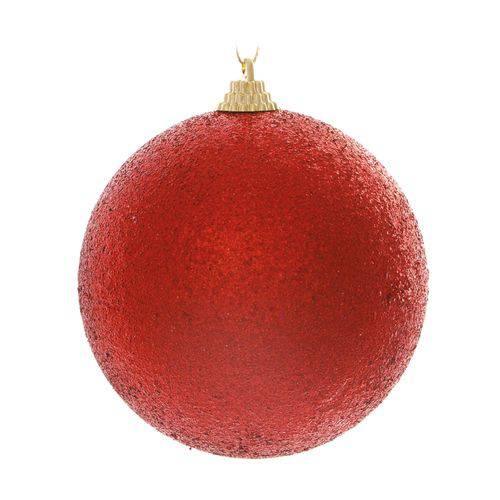 Bola de Natal P/pendurar Árvore 30cm Glitter Vermelho