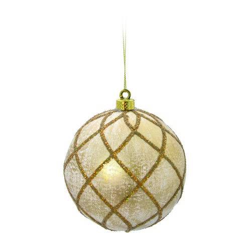 Bola de Natal P/ Pendurar Árvore Natal 6 Pçs 10cm Dourado