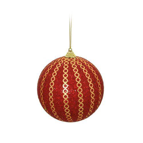 Bola de Natal P/pendurar Árvore Natal 6pçs 10cm Vermelho
