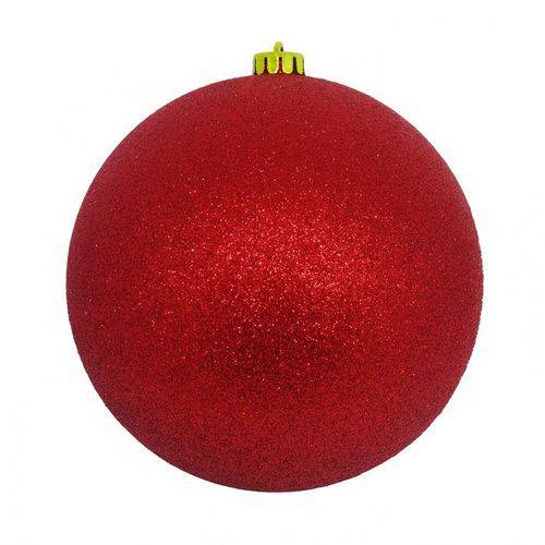 Bola de Natal Plástico 20cm Porto Niazitex Vermelho