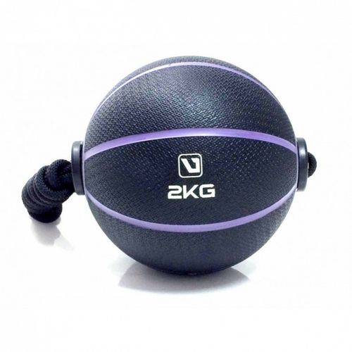 Bola de Peso Medicine Ball com Corda 2kg Liveup Ls3006e/2