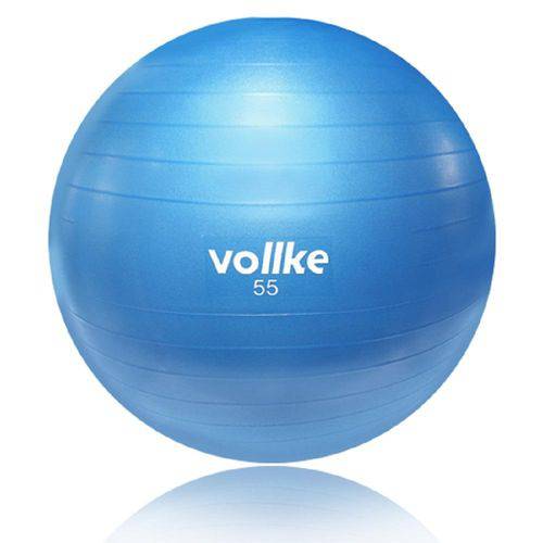 Bola de Pilates e Ginástica Vollke Antiburst Azul 55cm