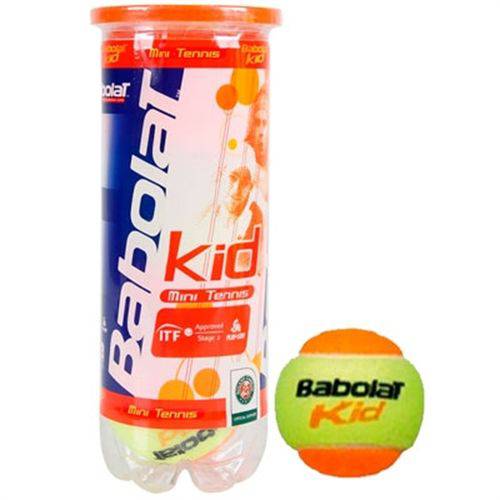 Bola de Tênis Babolat Kid Estagio 2 Tubo com 3 Bolas