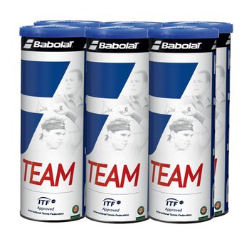 Bola de Tênis Babolat Team - Pack com 6 Tubos