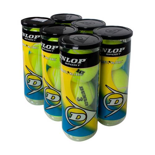 Bola de Tênis Dunlop All Surface Pack com 6 Tubos