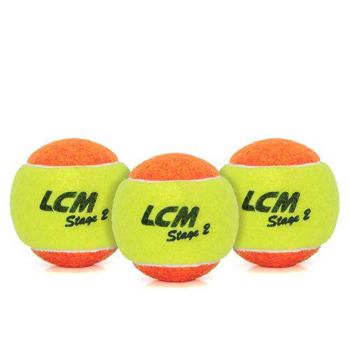 Bola de Tênis Lcm Soft Estágio 2 - Embalagem com 03 Unidades
