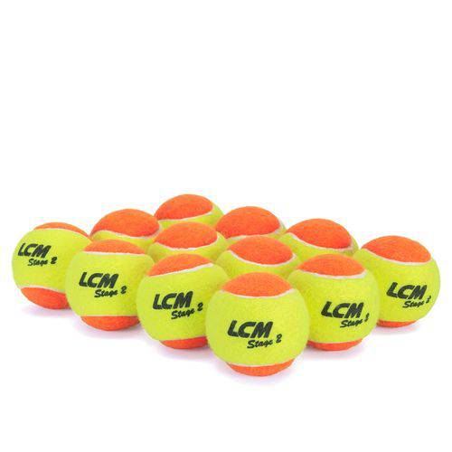 Bola de Tênis Lcm Soft Estágio 2 - Embalagem com 12 Unidades
