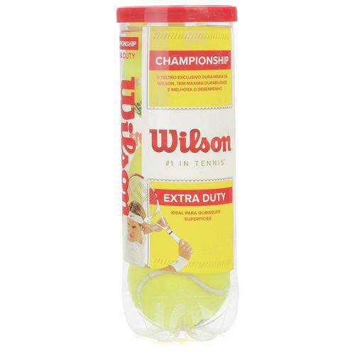 Bola de Tênis Wilson Championship Extra Duty - Tubo com 3 Bolas