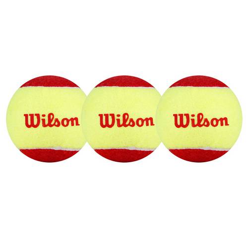 Bola de Tênis Wilson Starter Stage 3 Vermelha com 03 Unidades