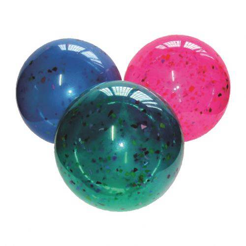 Bola de Vinil Confete Coloridas ( Kit com 50 Bolas ).